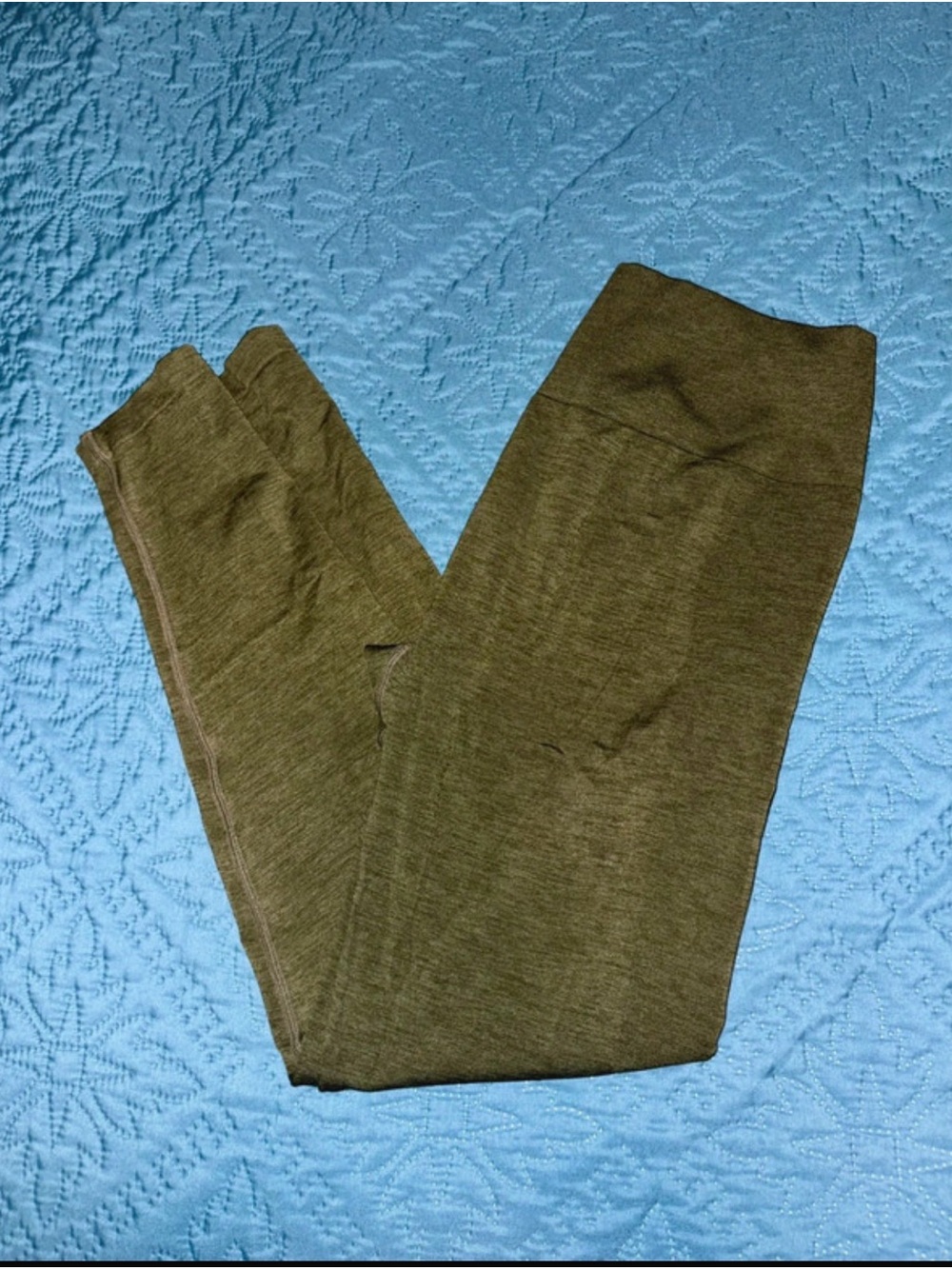 Women's Olive Green High-Waist Leggings